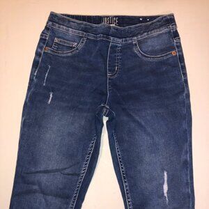 Justice not Walmart girls stretch mid rise jeans size 14
